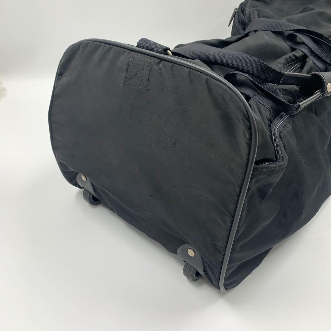 【✨美品✨】プラダ 三角ロゴ ナイロン キャリーバッグ ボストンバッグ ブラック