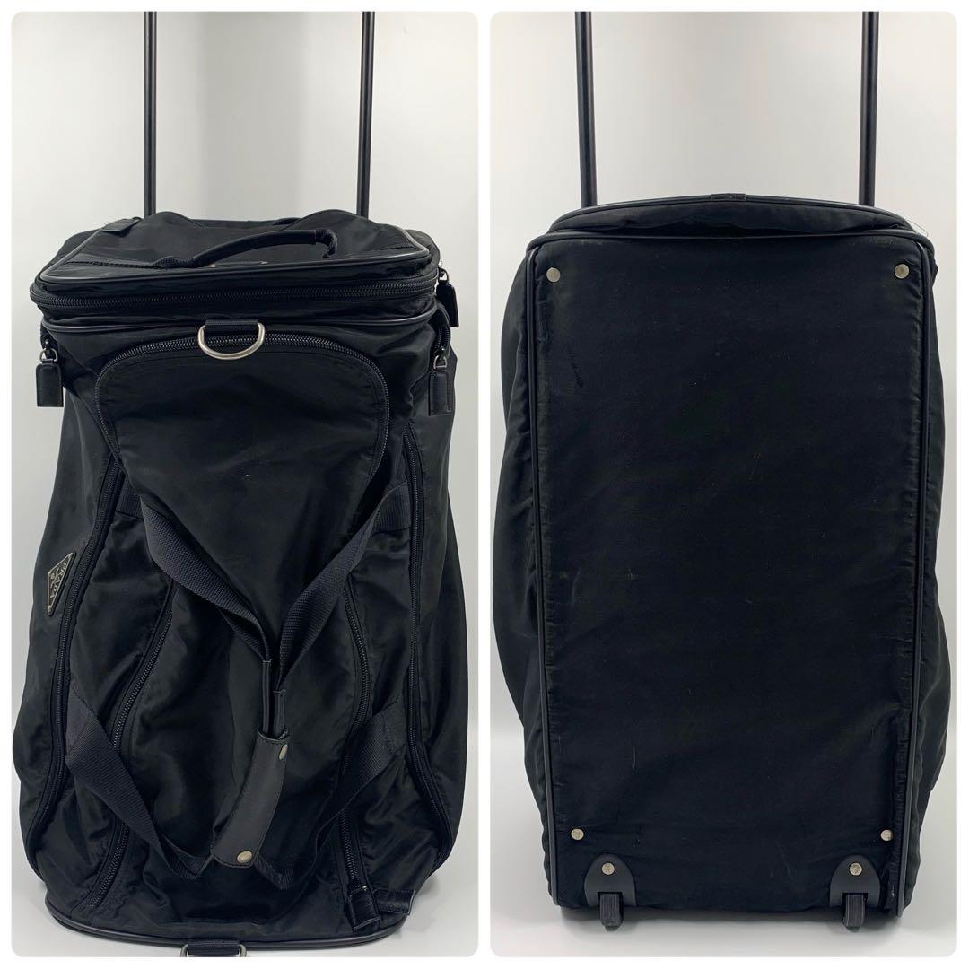 【✨美品✨】プラダ 三角ロゴ ナイロン キャリーバッグ ボストンバッグ ブラック