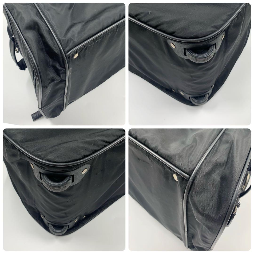 【✨美品✨】プラダ 三角ロゴ ナイロン キャリーバッグ ボストンバッグ ブラック