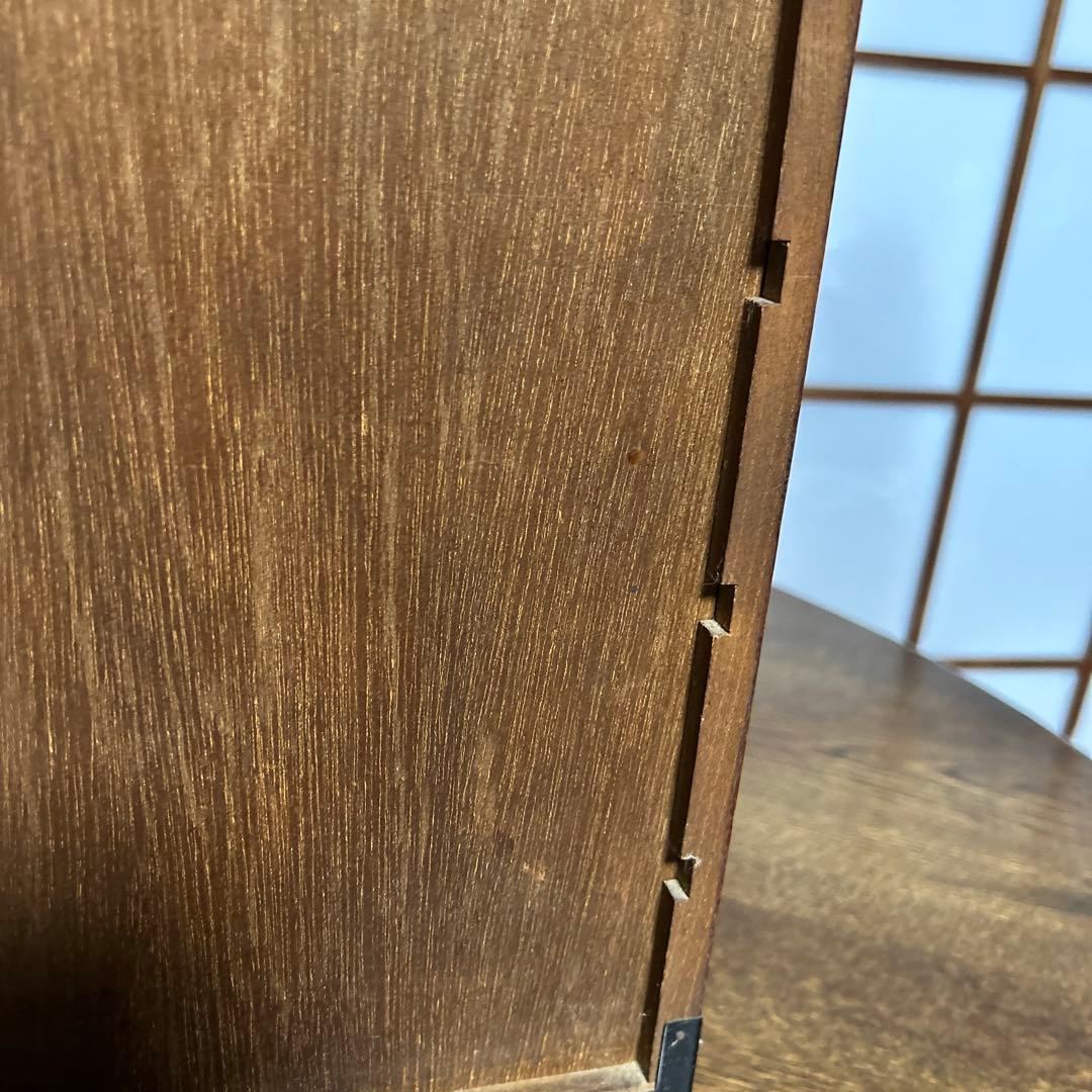 【アンティーク】民芸調水屋　茶箪笥　小箪笥　金具付　和キャビネット