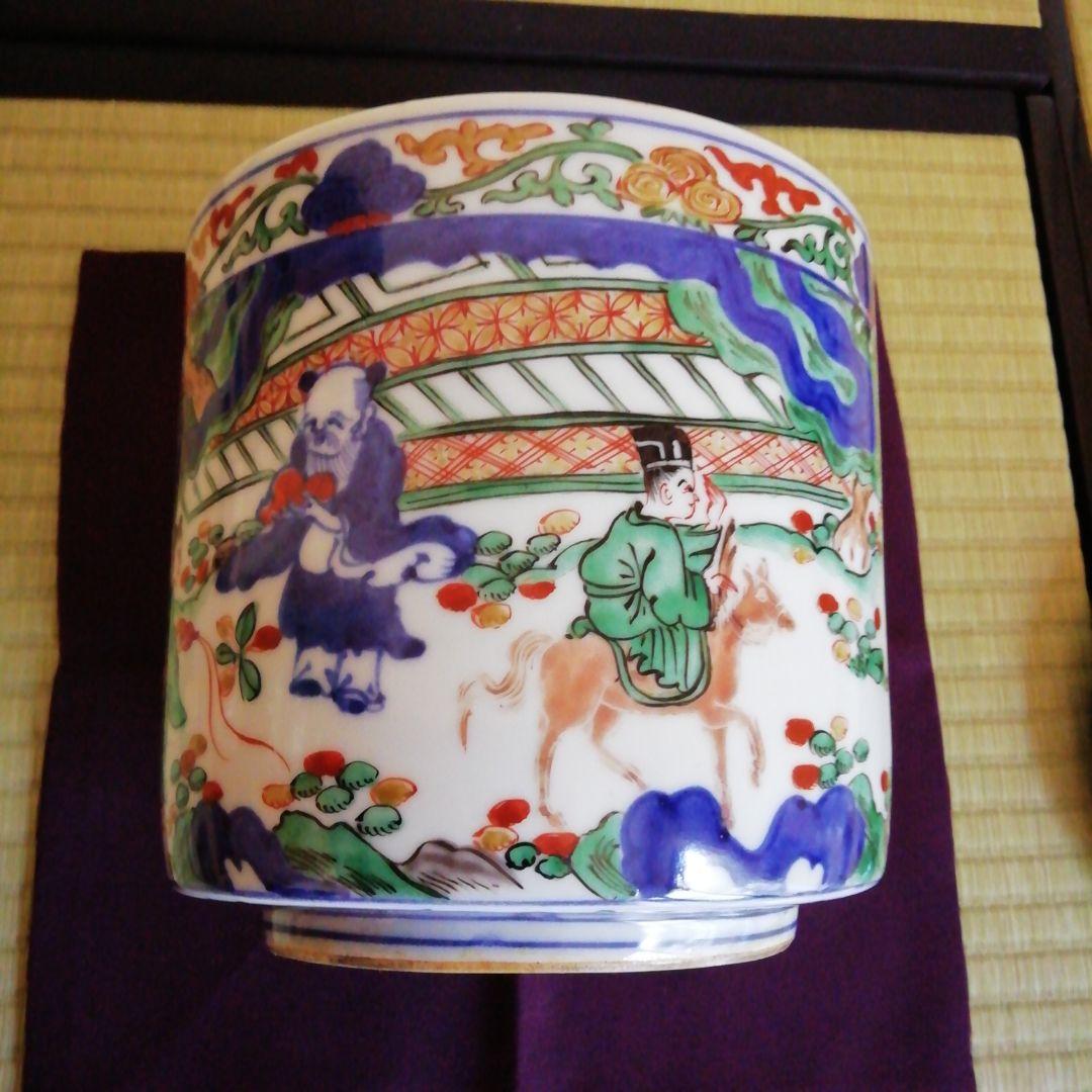 茶道具　古伊万里　唐人絵付　水指　時代　大明萬歴年製　裏千家　茶会