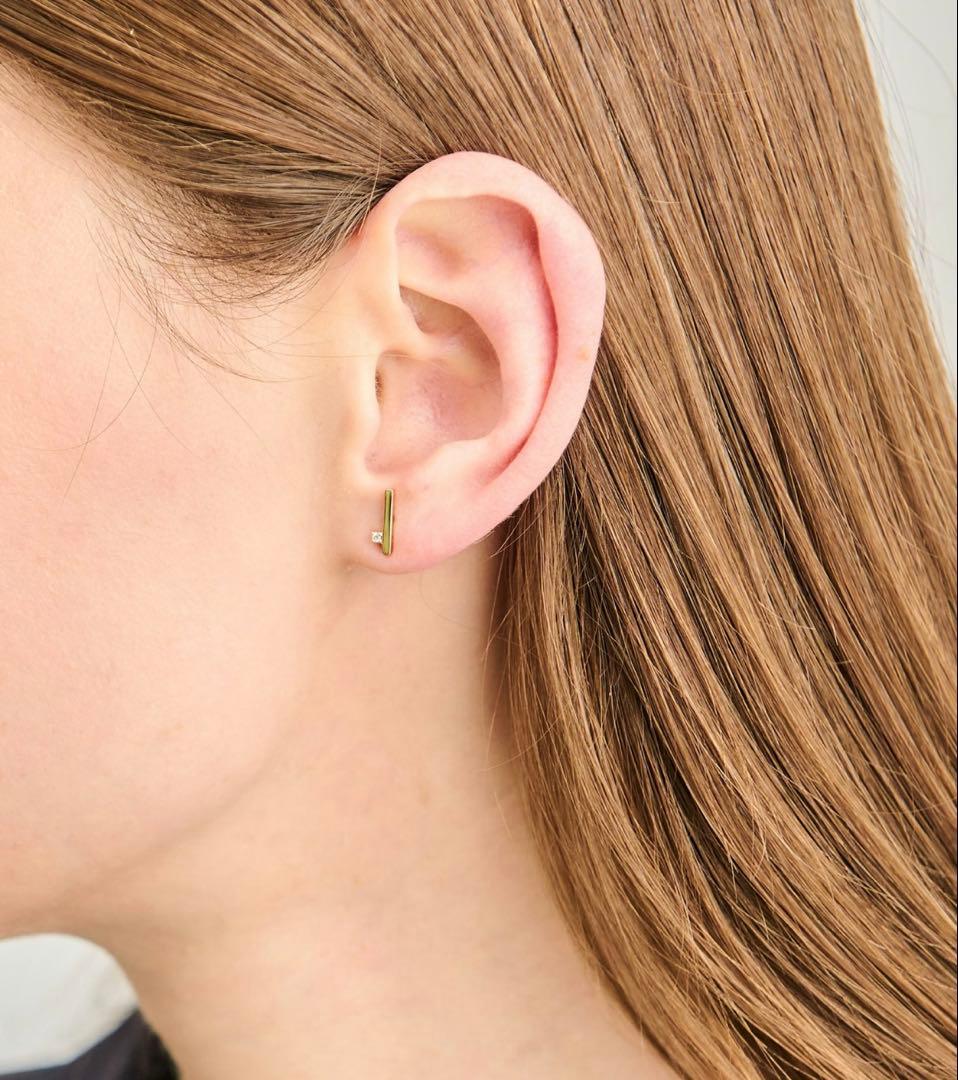 Hirotaka モスキート ダイヤモンドバーピアス <エストネーション別注>