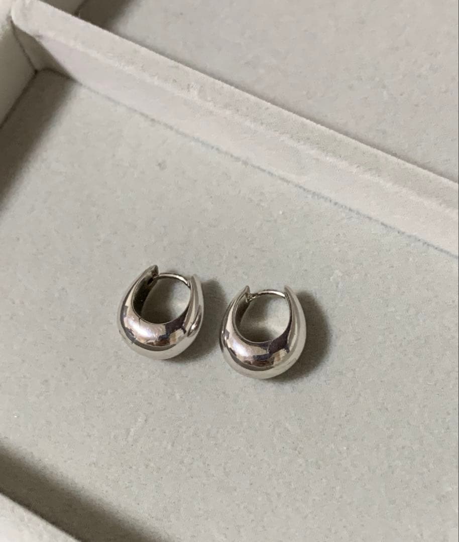 TOMWOOD シルバー フープピアス ポーチ付き