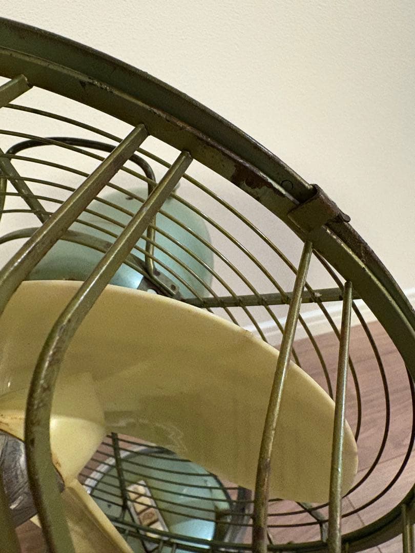 三菱扇風機 DM-12L 高級扇 シルバーグリン 30cm 昭和レトロ