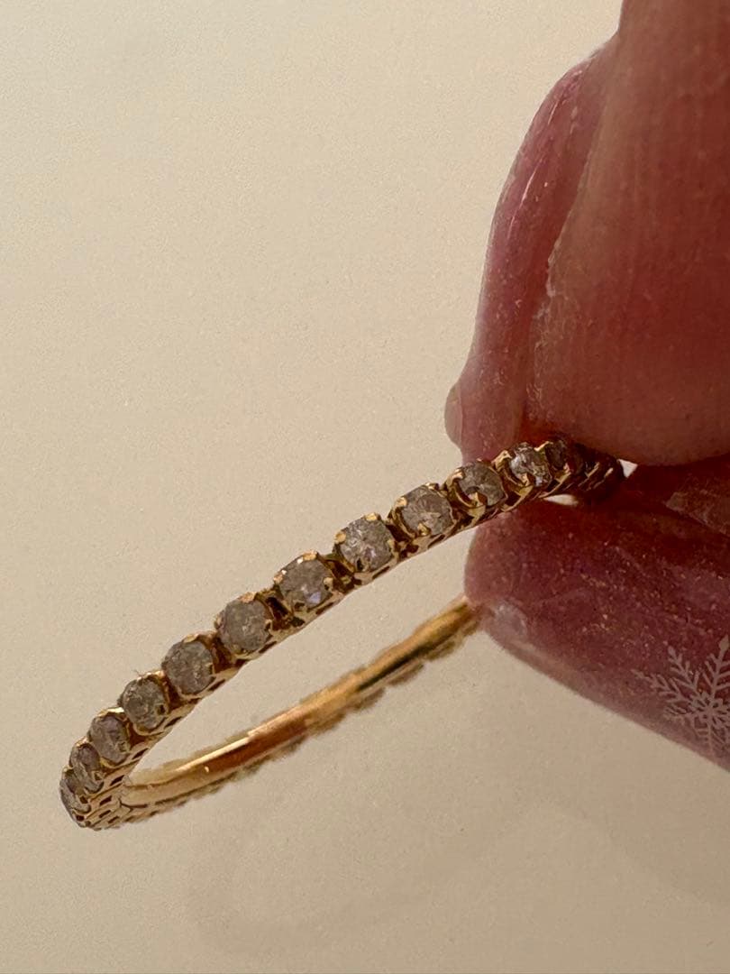 k18ゴールド✨ダイヤ0.45ct✨フルエタニティリング14号❣️