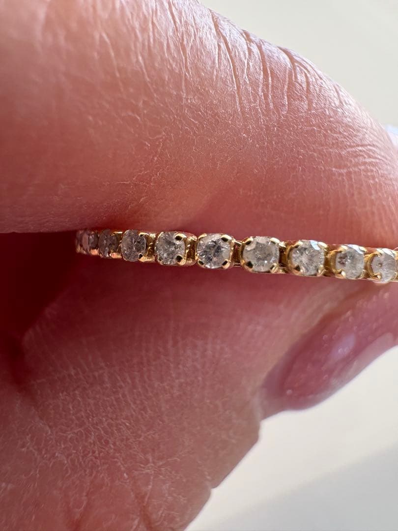 k18ゴールド✨ダイヤ0.45ct✨フルエタニティリング14号❣️