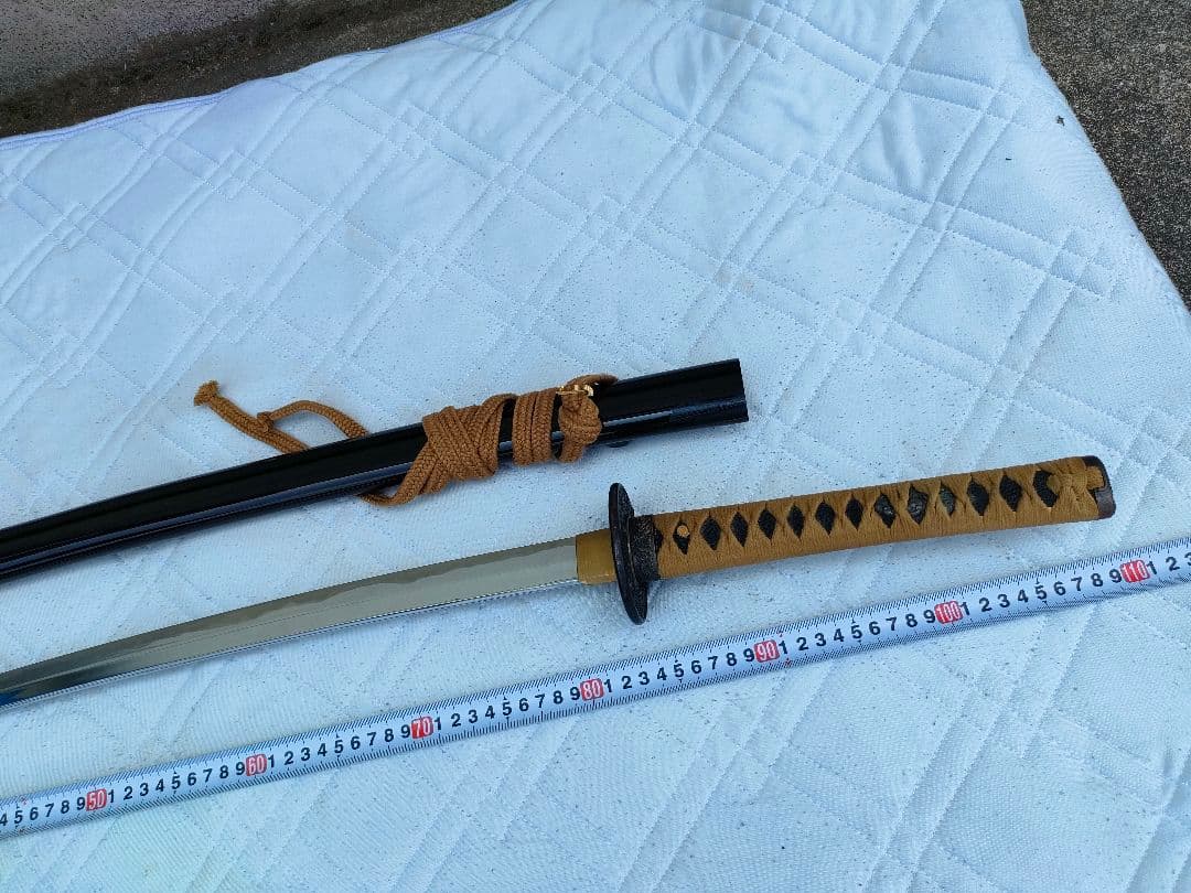 模造刀　黒鞘　鞘割れアリ　武具　剣　コスプレ