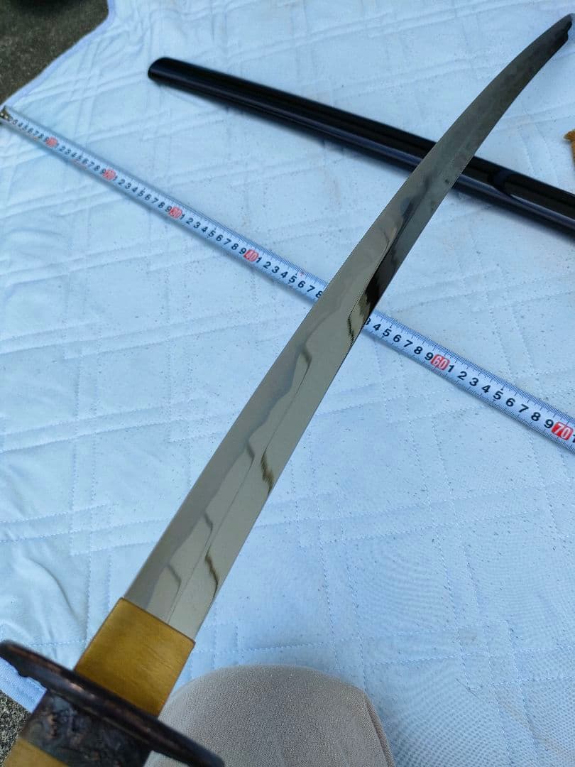 模造刀　黒鞘　鞘割れアリ　武具　剣　コスプレ