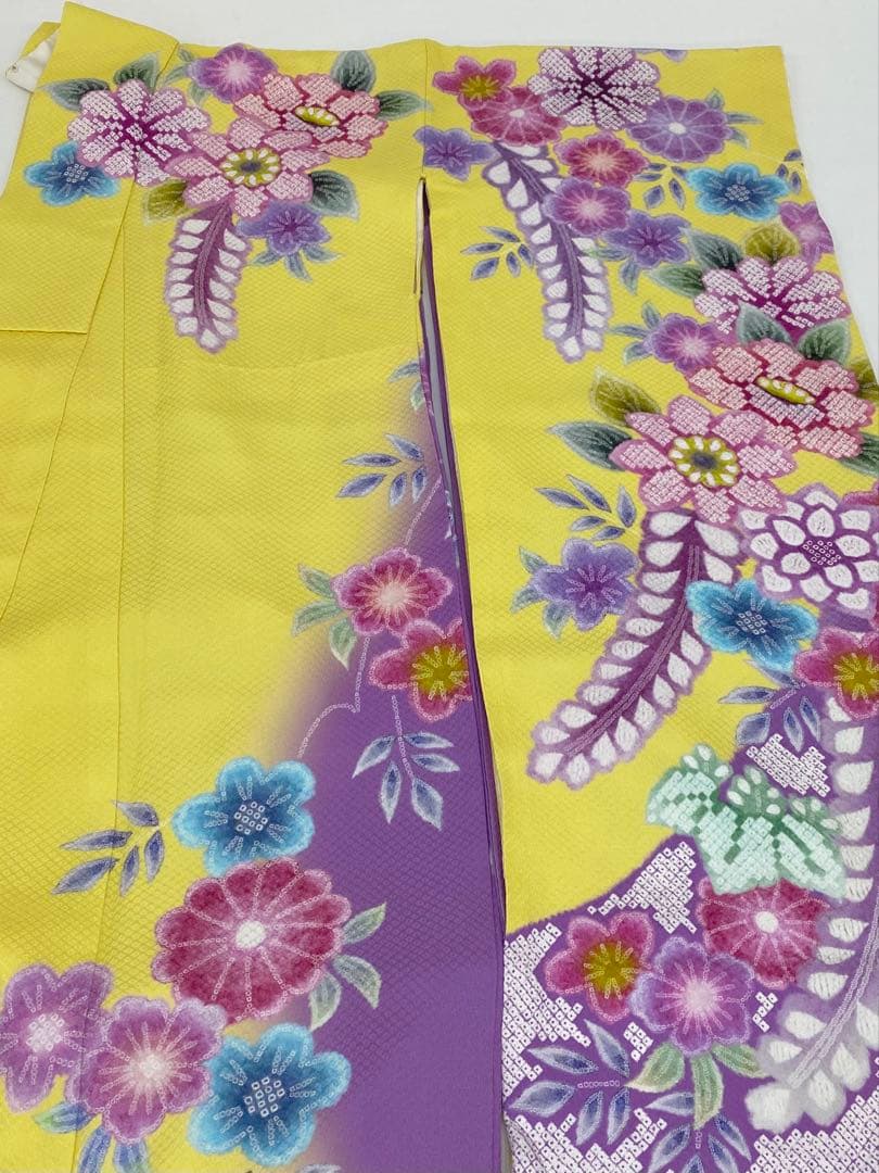 振袖 豪華 ふくれ織紋意匠 染め絞り柄 身丈172cm