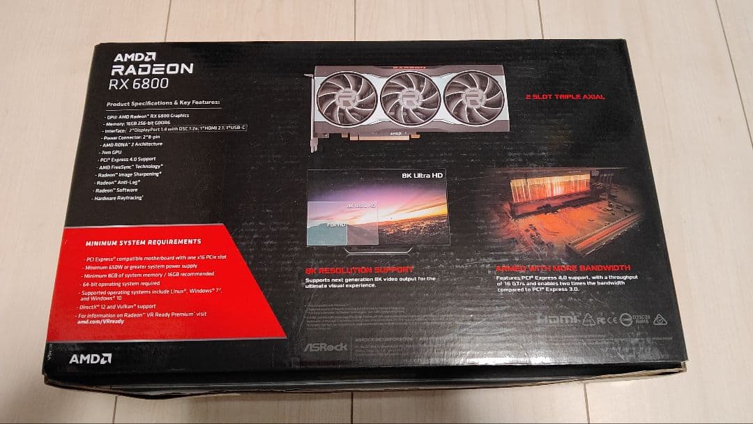 ASRock Radeon RX 6800 16G グラフィックボード