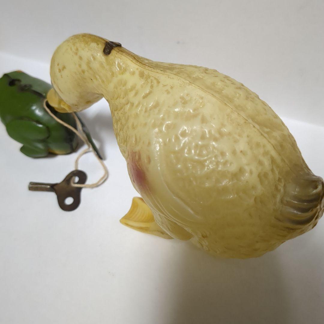 ブリキ玩具　セルロイド　カエルとアヒル