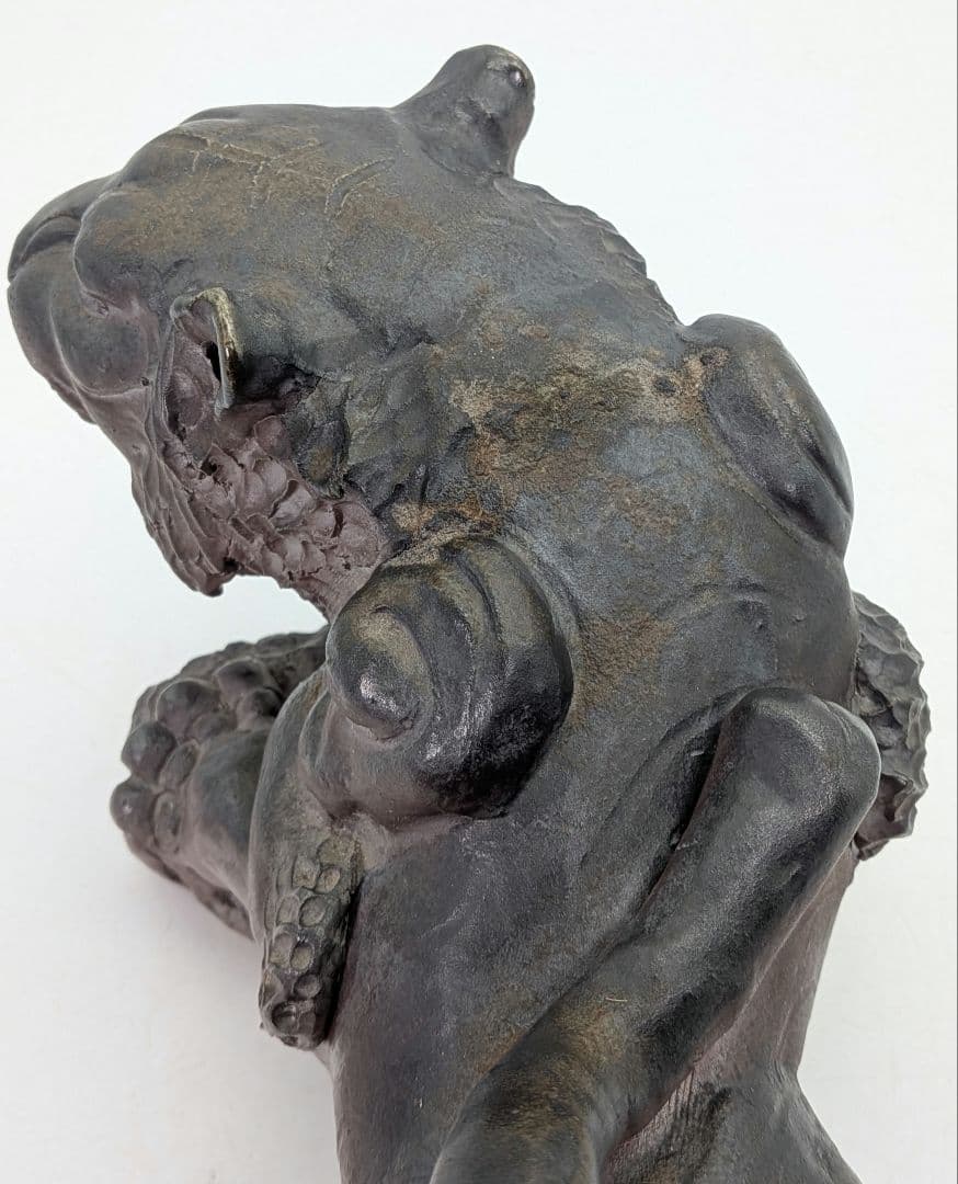 木村陶雲 備前焼 寅置物 虎 トラ Tiger 寅年 干支置物 細工物 縁起物