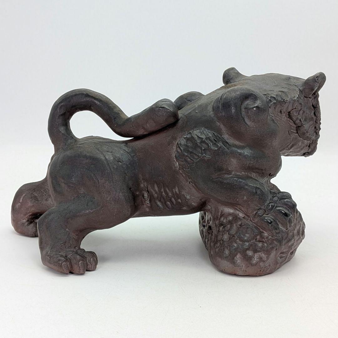 木村陶雲 備前焼 寅置物 虎 トラ Tiger 寅年 干支置物 細工物 縁起物