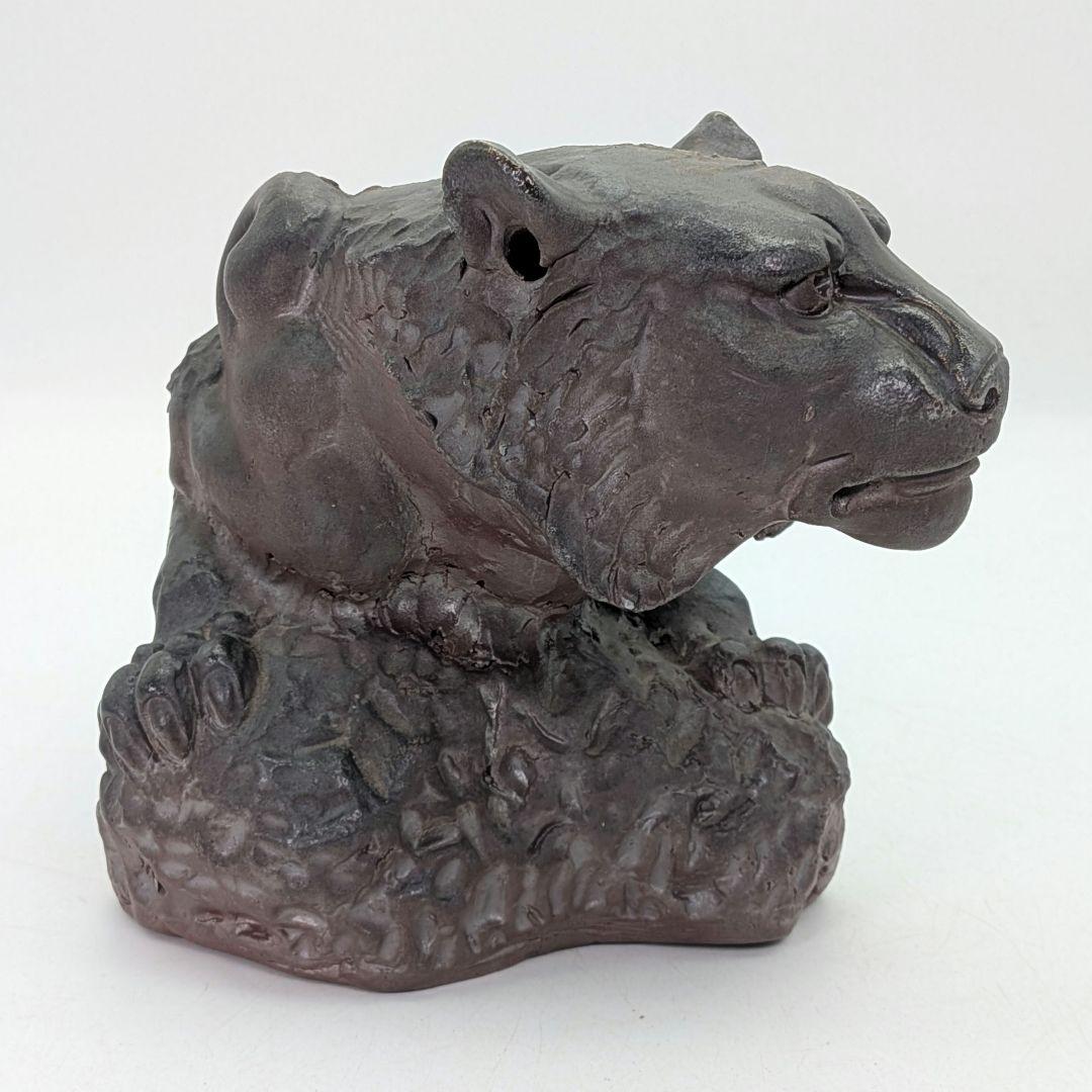 木村陶雲 備前焼 寅置物 虎 トラ Tiger 寅年 干支置物 細工物 縁起物