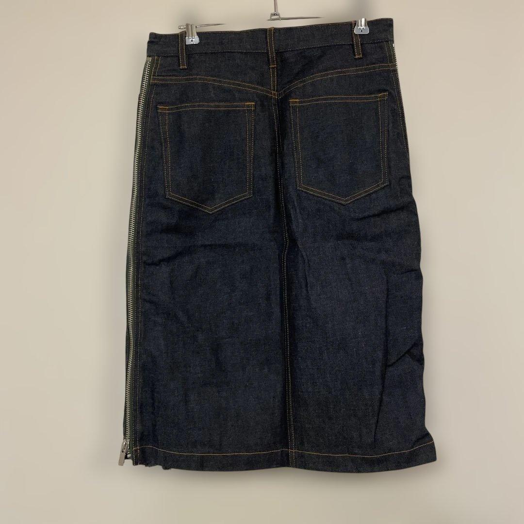 Sacai 21SS×A.P.C. サイドジッププリーツデニムスカート