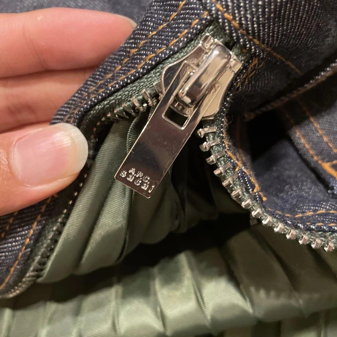 Sacai 21SS×A.P.C. サイドジッププリーツデニムスカート