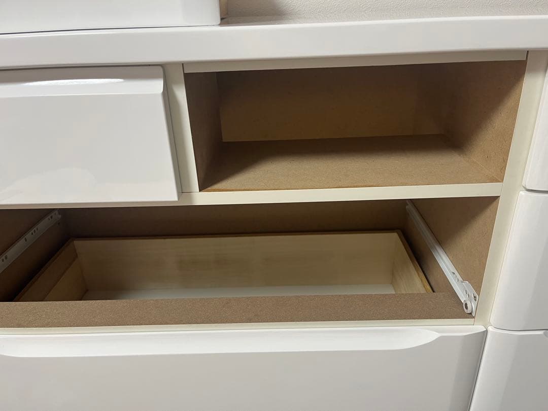 ホワイト 9段引き出しキャビネット