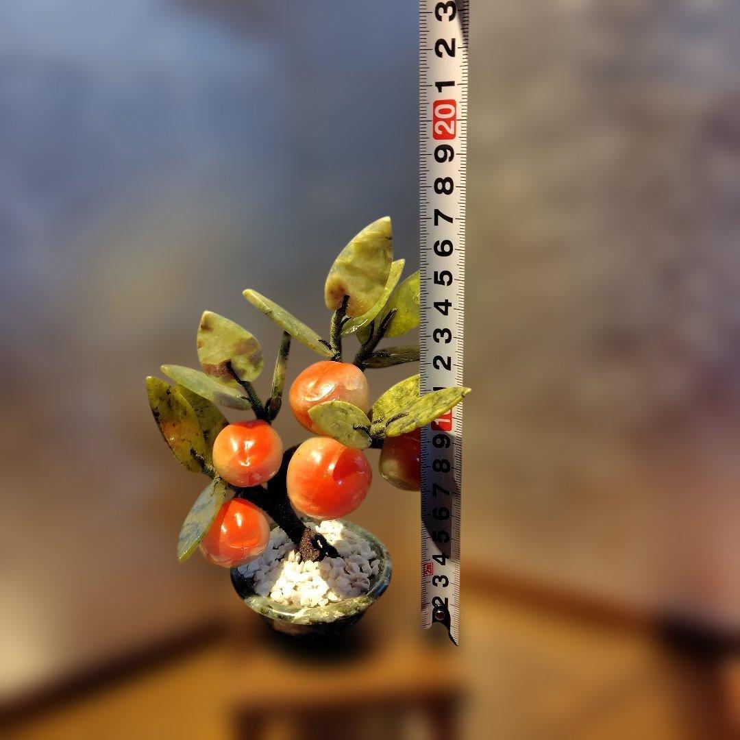 石製果物の木の置物