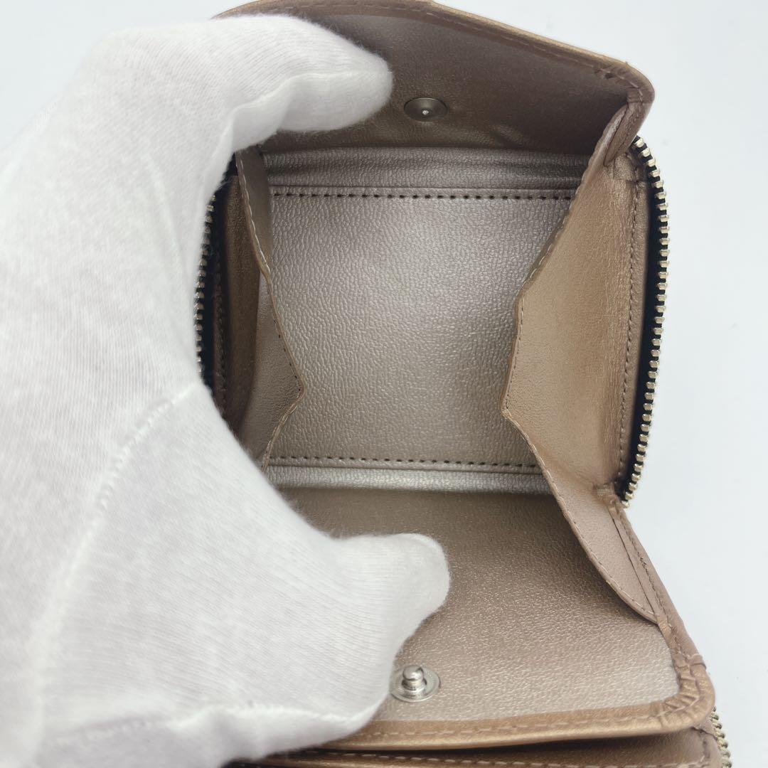 新品未使用　コッコクリスターロ 二つ折り財布 ラウンドファスナー クロコダイル