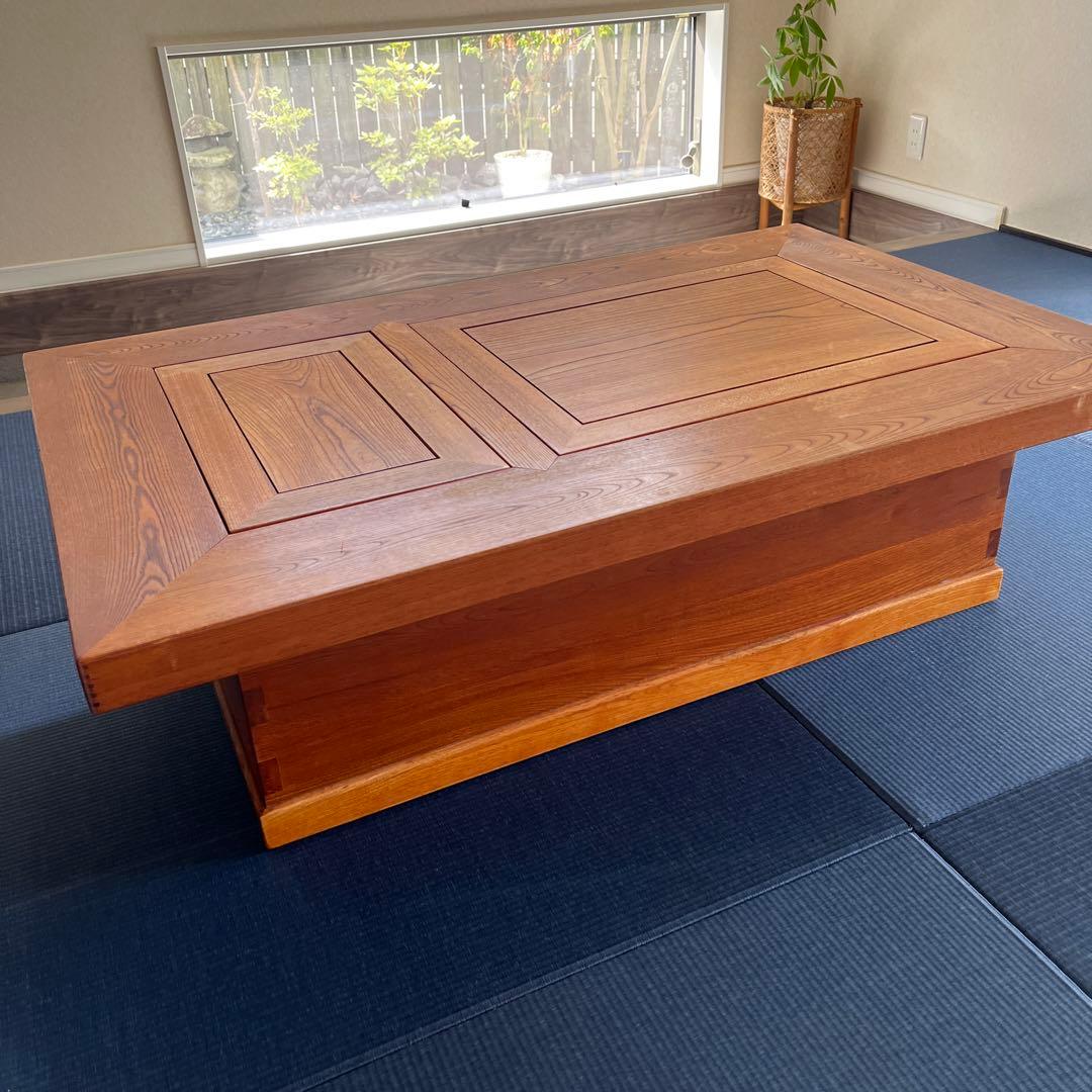 座卓　ローテーブル　囲炉裏　木製引き出しつき　レトロ　アンティーク家具