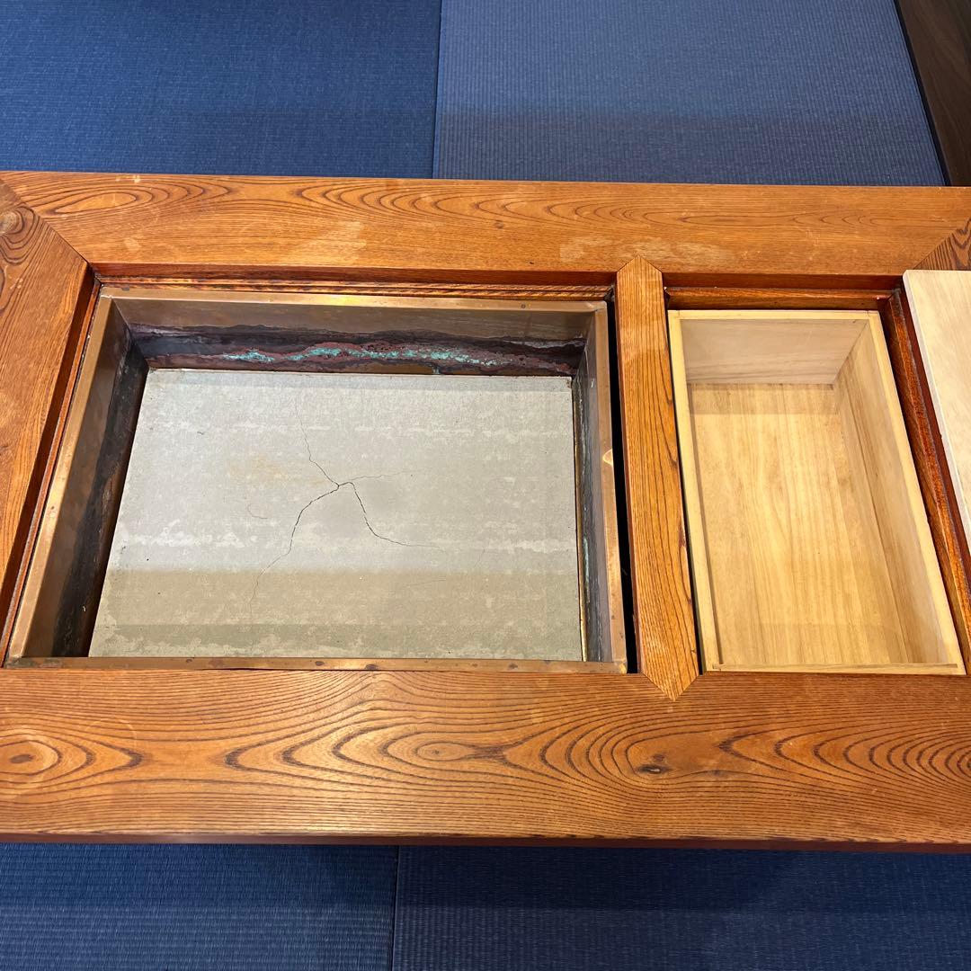 座卓　ローテーブル　囲炉裏　木製引き出しつき　レトロ　アンティーク家具