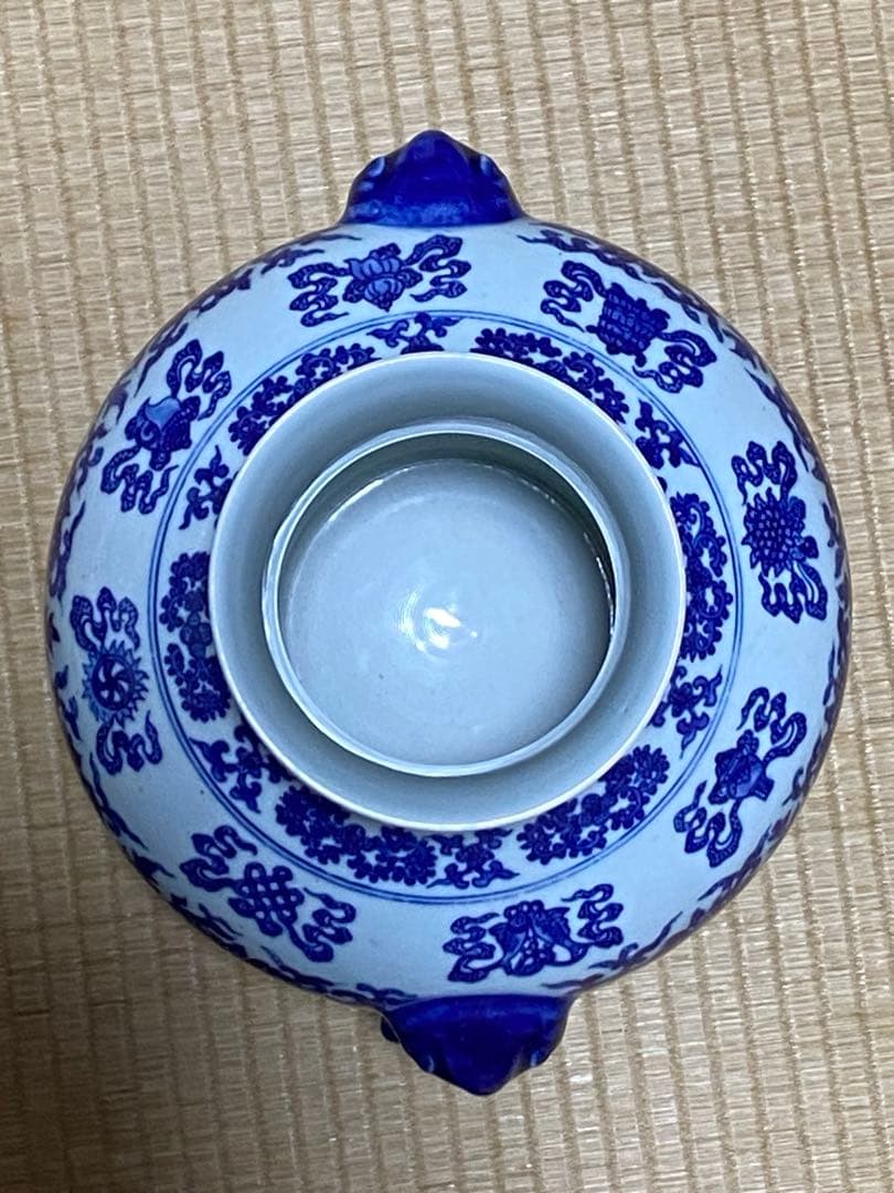 ♦中国古陶磁 鑑定済 大清乾隆年製銘 100年〜130年前 青花尊形瓶 古美術品