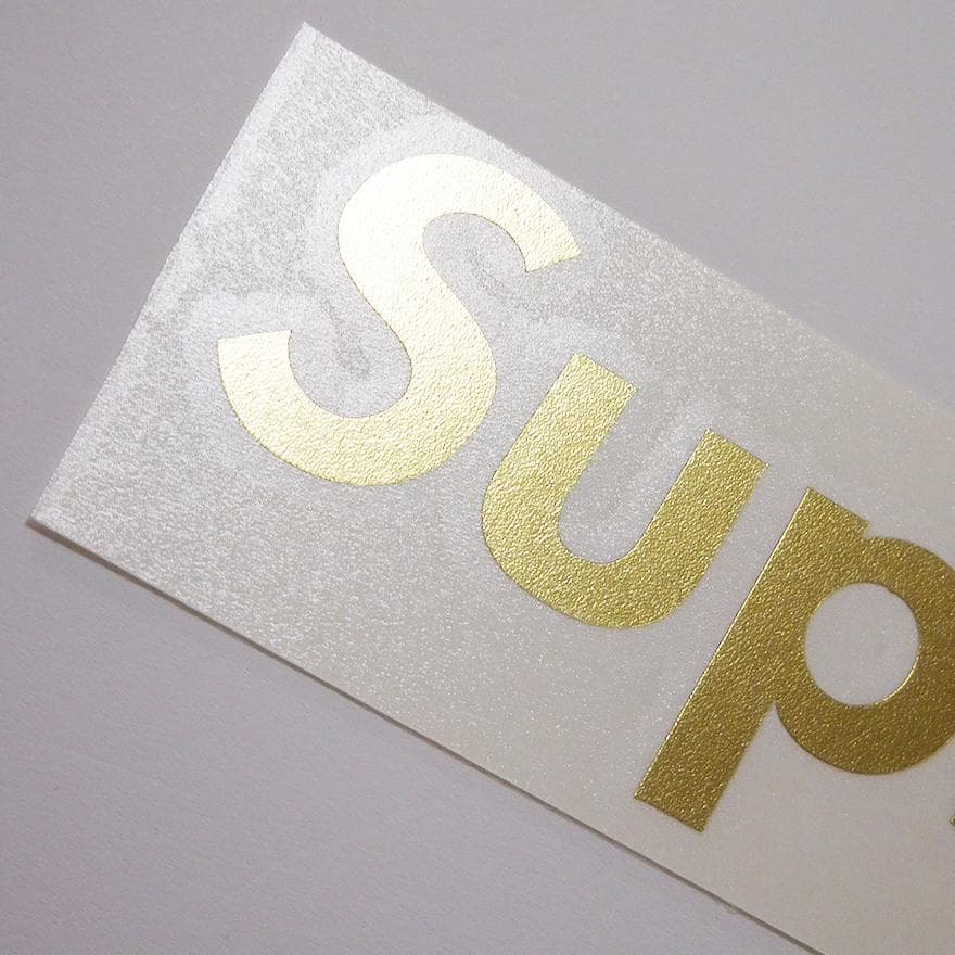Supreme ダイカット ボックスロゴ ステッカー ゴールド