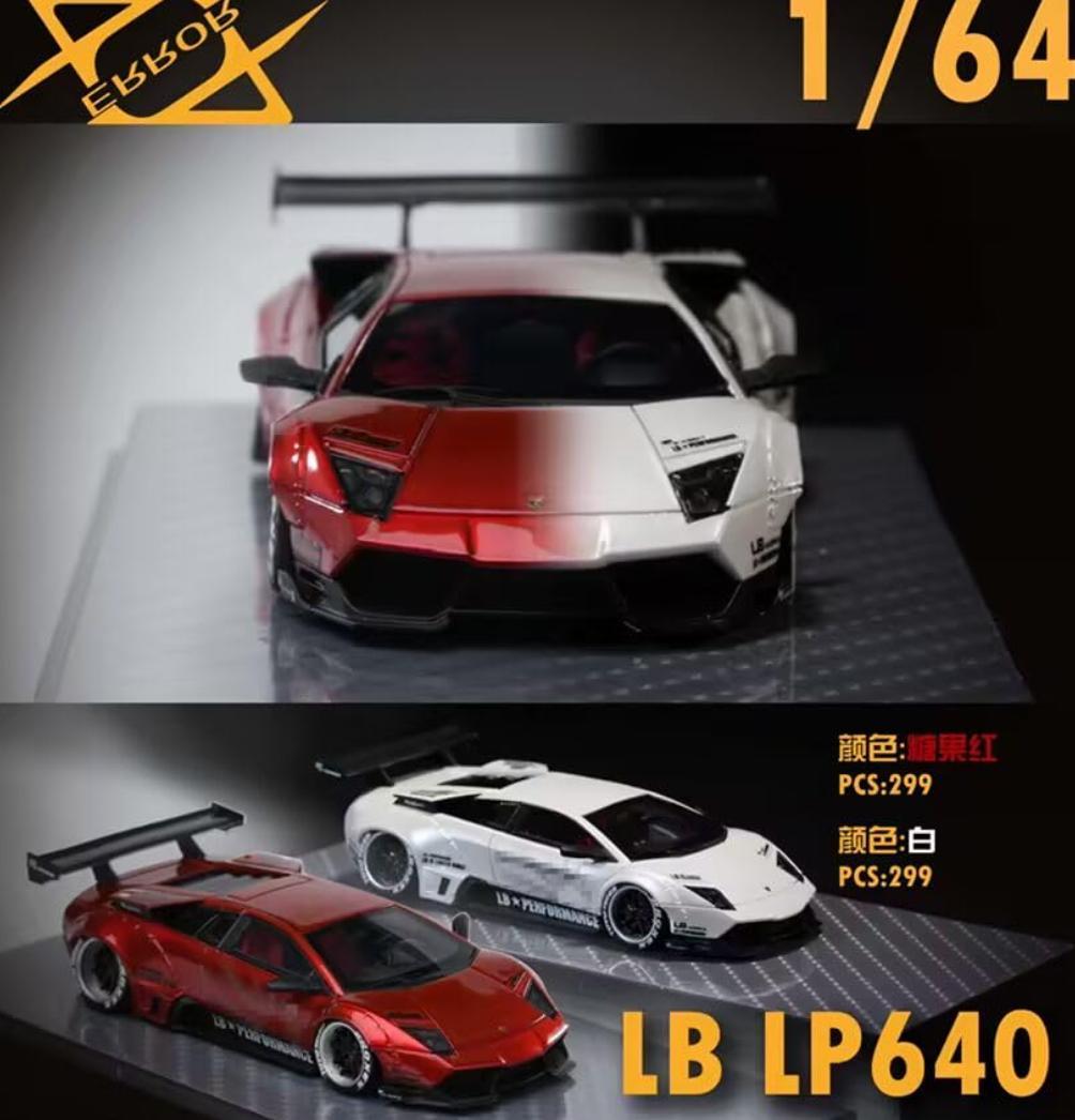 404 YMモデル 1/64 ランボルギーニ ムルシエラゴ LBWK レッド