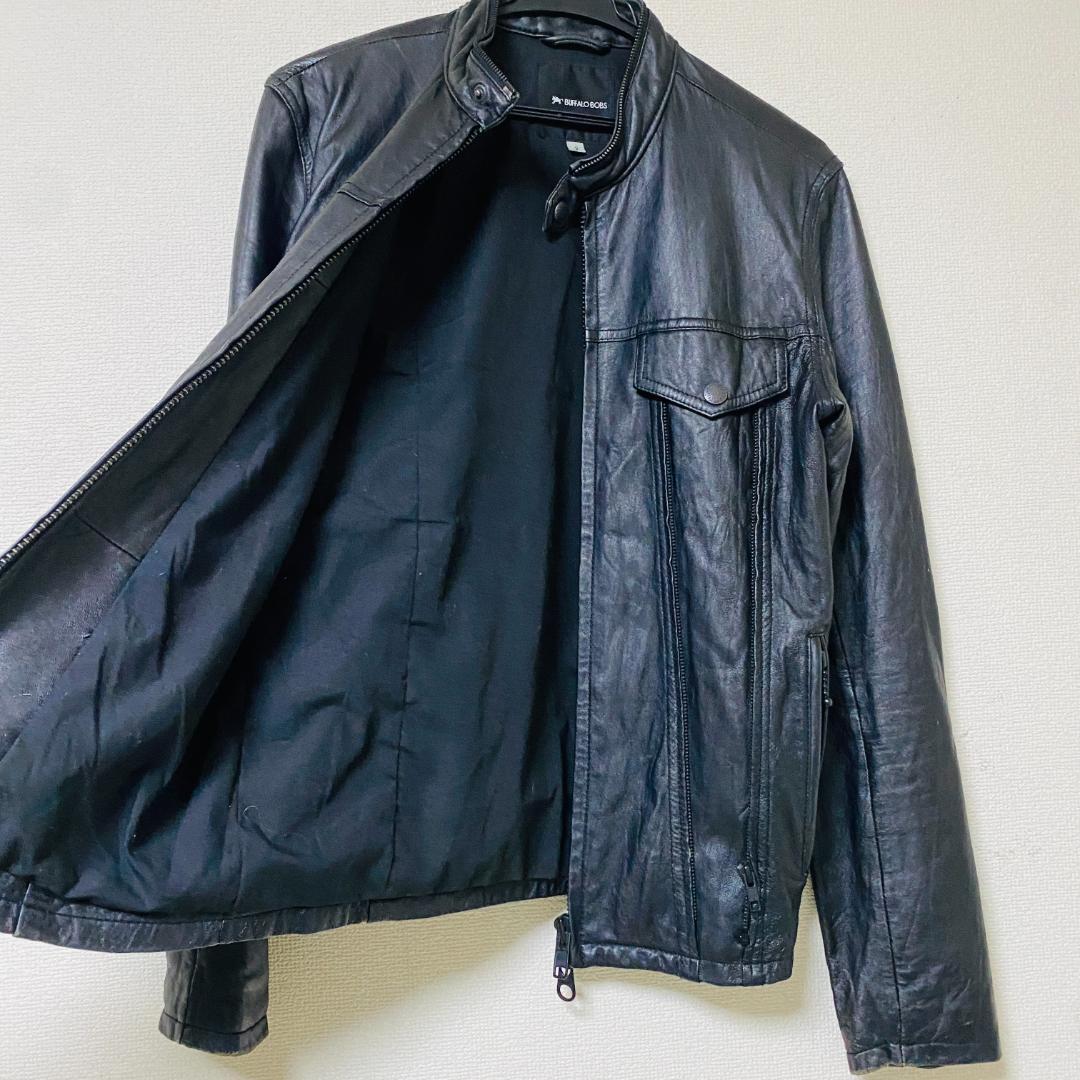 BUFFALO BOBS　 ラムレザー　シングル　ライダースジャケット　M