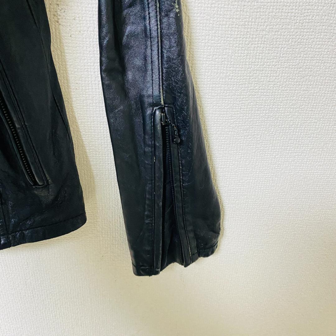 BUFFALO BOBS　 ラムレザー　シングル　ライダースジャケット　M