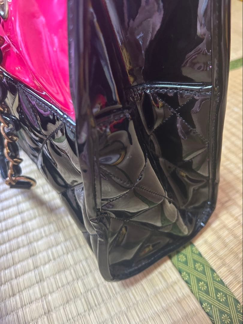 00s MARS リボンチャーム付き キルティングバッグ