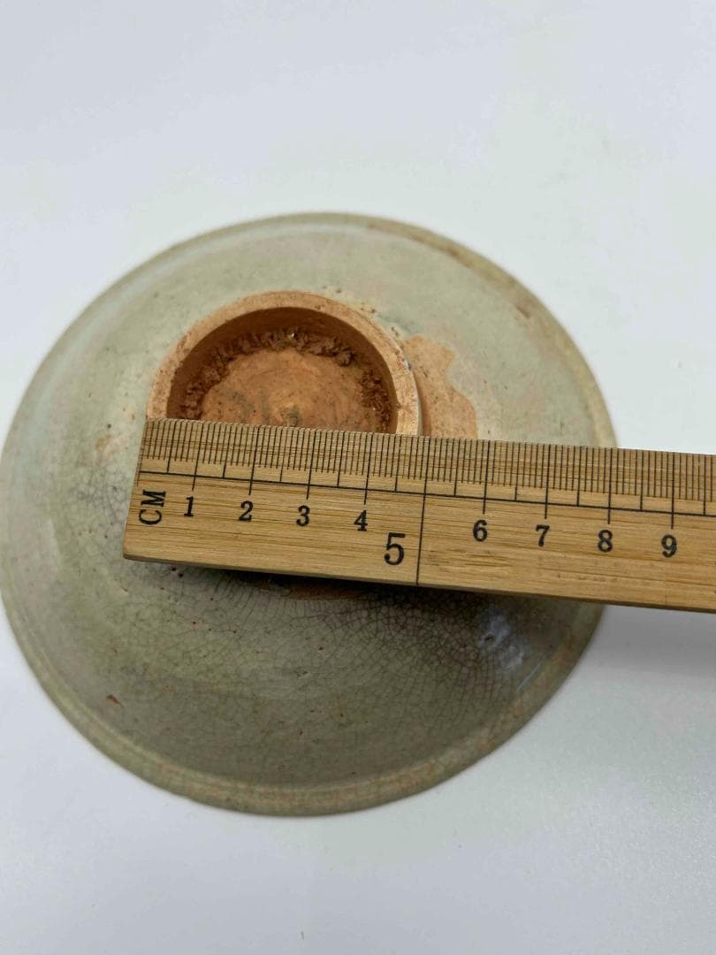 宋時代　青磁茶碗　茶盞 影青　景徳鎮　唐物　古賞物　時代物 茶盞(E-51)