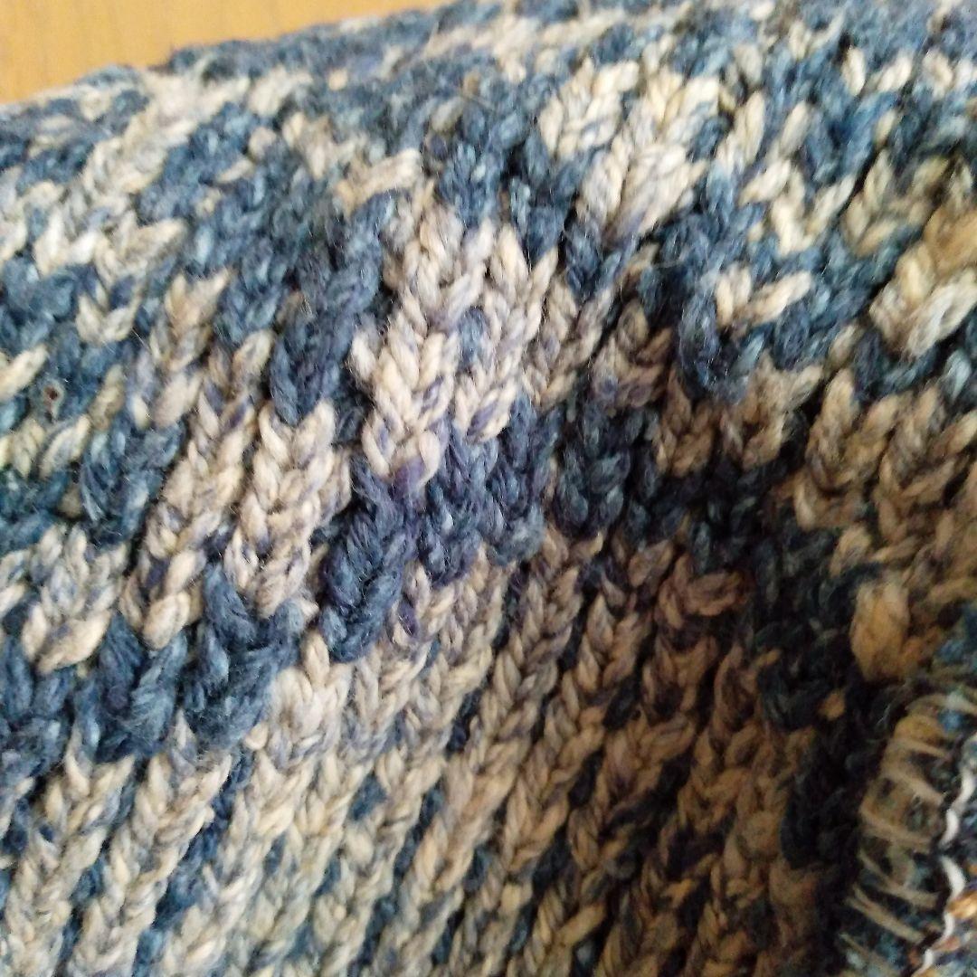 タグあり。2025　45r インディゴ　ニット帽　新品未使用