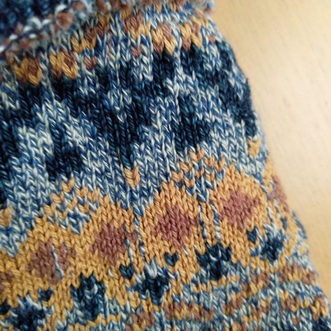 タグあり。2025　45r インディゴ　ニット帽　新品未使用