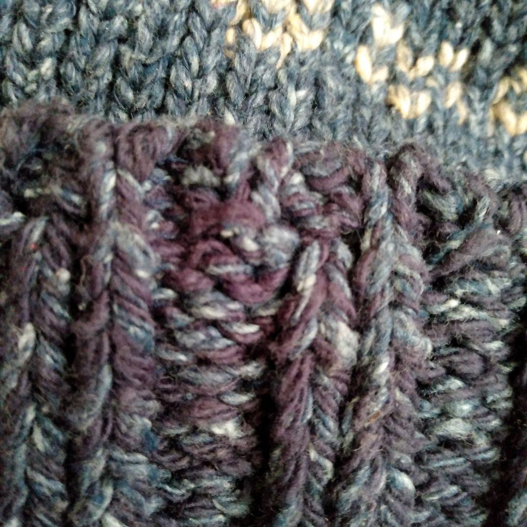 タグあり。2025　45r インディゴ　ニット帽　新品未使用