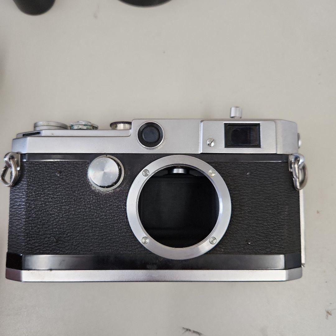 アンティークCanon L1レンジファインダーカメラレンズ、カバー付き
