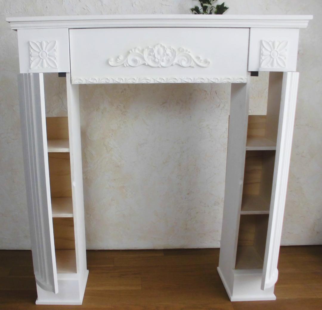 マントルピースCc型(Hilly) ＋棚一段 送料込　組立タイプ