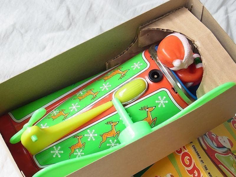 サンタヘリコプター １９６０年代　増田屋 日本製 ブリキ　オモチャ　クリスマス