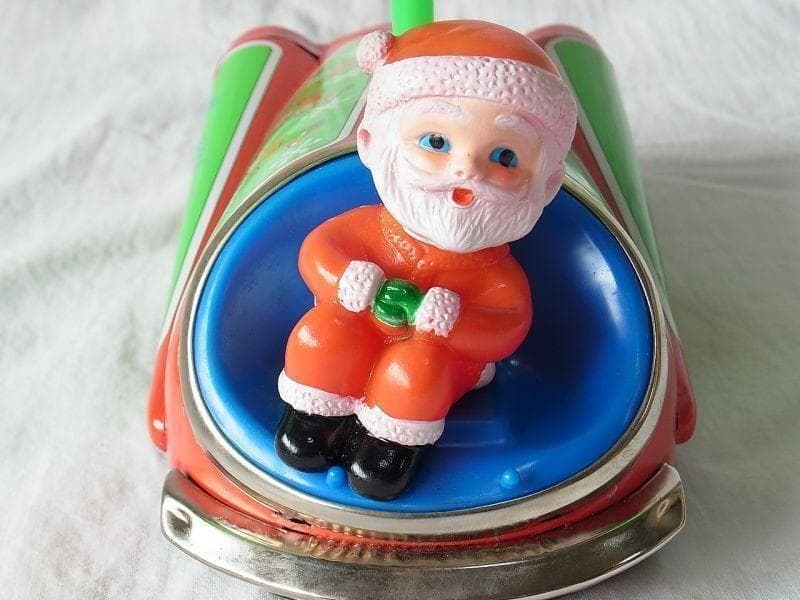 サンタヘリコプター １９６０年代　増田屋 日本製 ブリキ　オモチャ　クリスマス