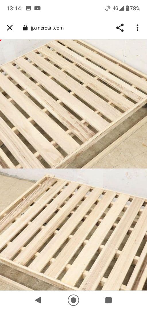 【桐らくねプレミアム】折り畳みベッド・総桐・シングルサイズ・日本製・折りたたみ