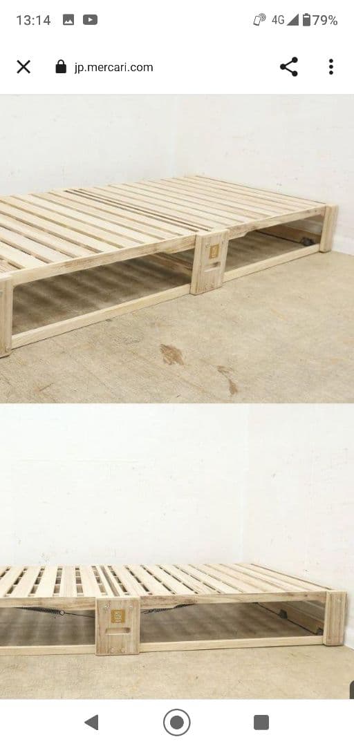 【桐らくねプレミアム】折り畳みベッド・総桐・シングルサイズ・日本製・折りたたみ