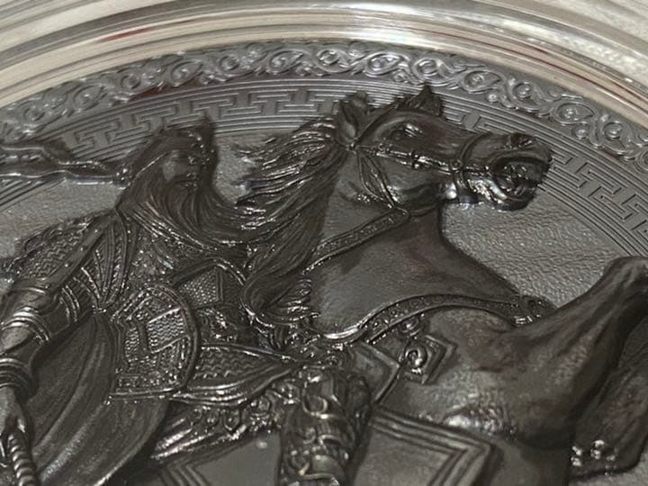 2020　ニウエ　関羽　 五虎大将軍　3オンス　ブラックプルーフ　大型銀貨