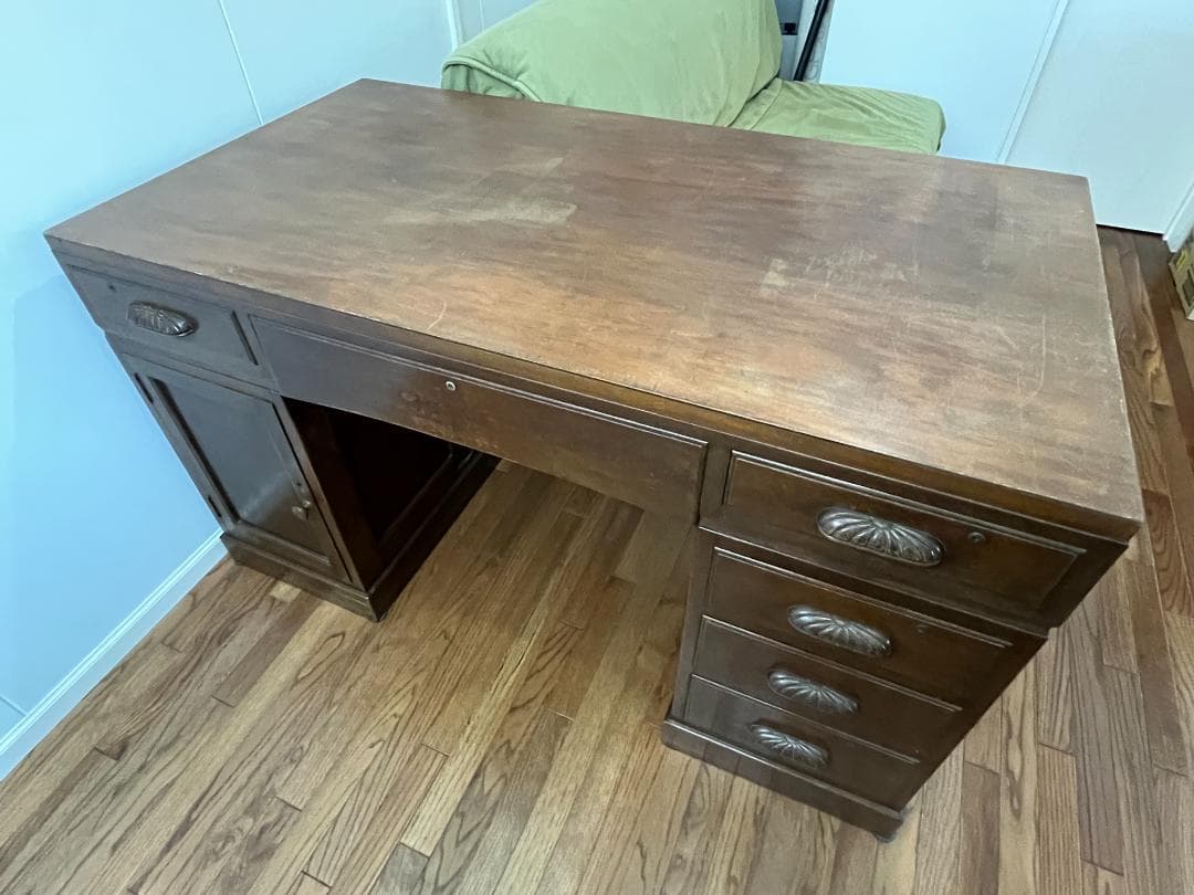 骨董店で購入した【両袖デスク】ヴィンテージ　（引取り＝値引きアリ）
