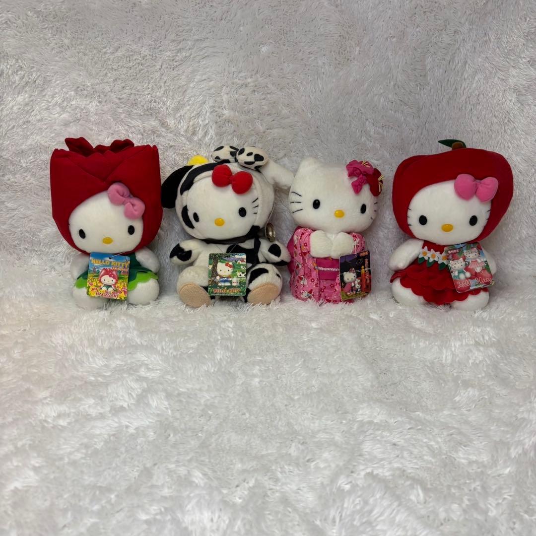 ハローキティ セット ぬいぐるみ ご当地 ハンカチ 時間割表 砂時計 巾着