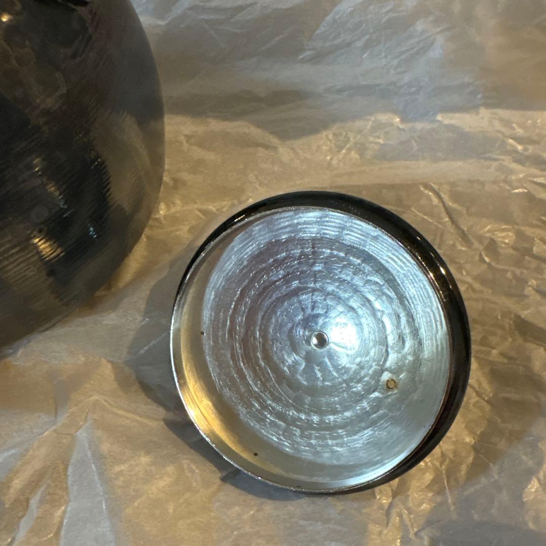 秀夆堂造　急須　いぶし銀　茶道具