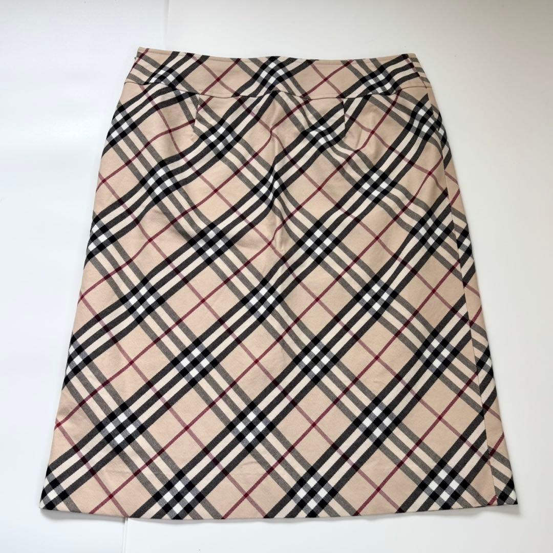 美品 大きいサイズ13BR バーバリーロンドン ノバチェック スカート