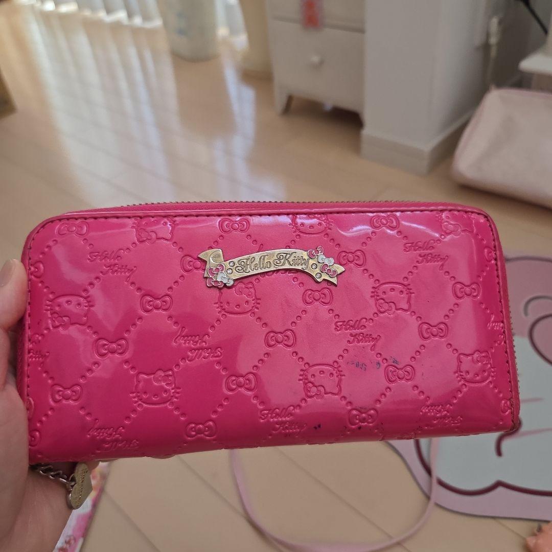 サンリオ　キティ 　昭和レトロ　ご当地　お財布ショルダー　マット　海外人気品