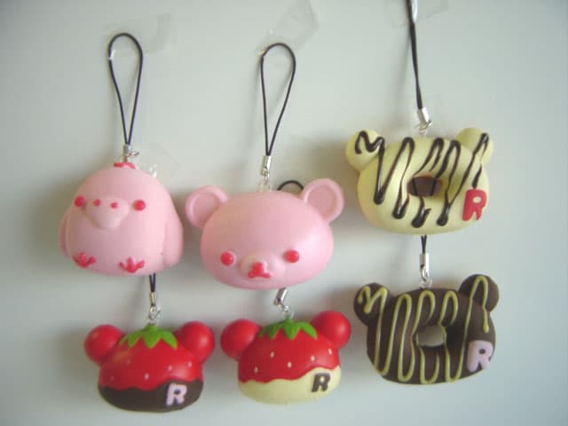 ♯Gzm17ET リラックマ ふわふわ スイーツ ストラップ 全6種