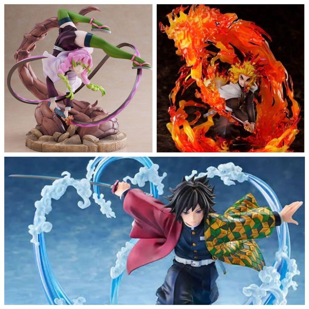 【美品】鬼滅の刃　フィギュア　アニプレックス　甘露寺蜜璃　冨岡義勇　煉獄杏寿郎