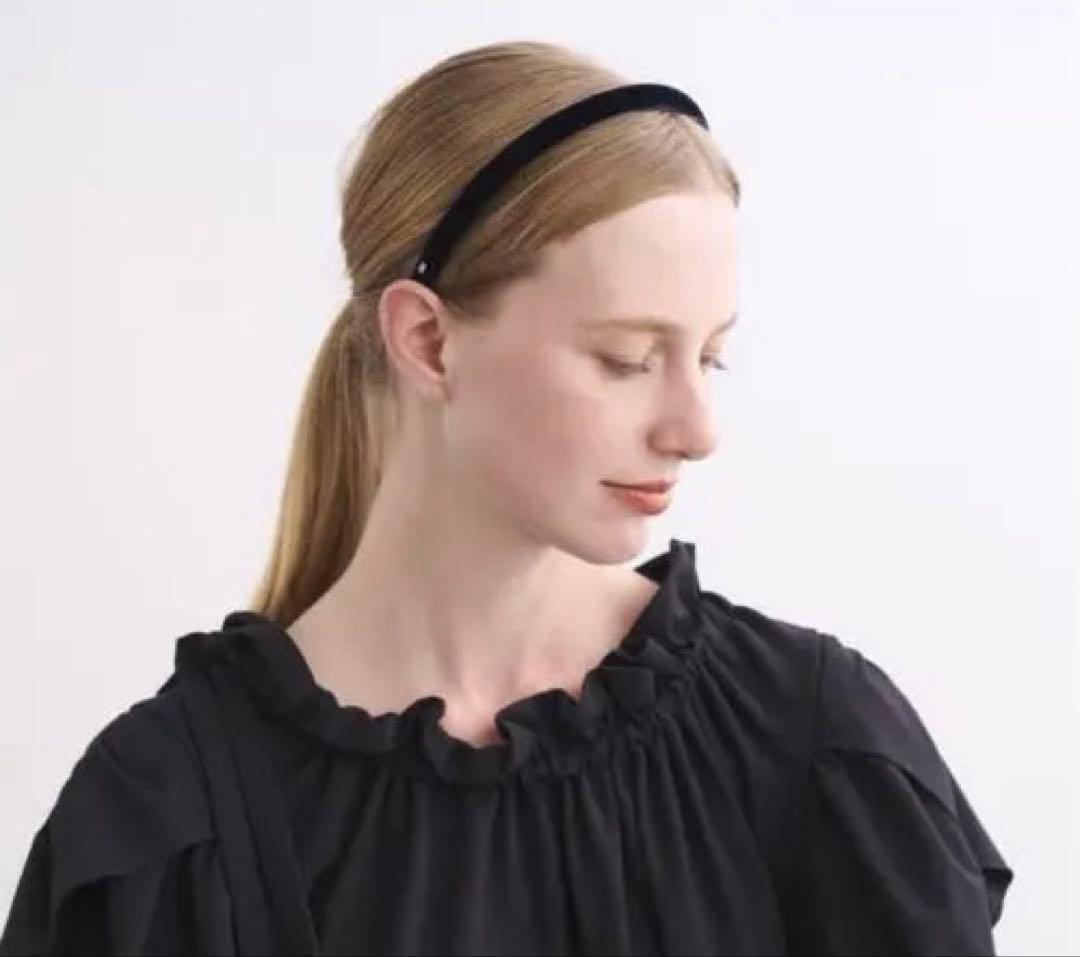 アレクサンドゥパリ　カチューシャ　ブラック　マシェール エラ　ベロア